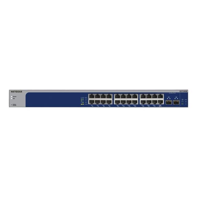NETGEAR - XS724EM Gestionado L2 10G Ethernet (100/1000/10000) 1U Azul, Gris