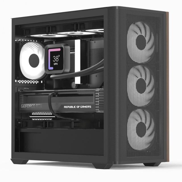 Aerocool - D301A Mini Tower Negro, Madera