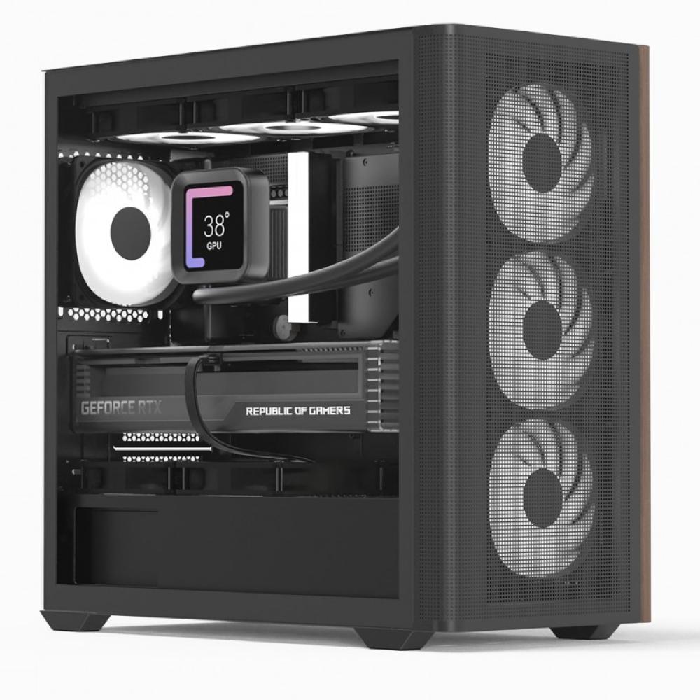 Aerocool - D301A Mini Tower Negro, Madera
