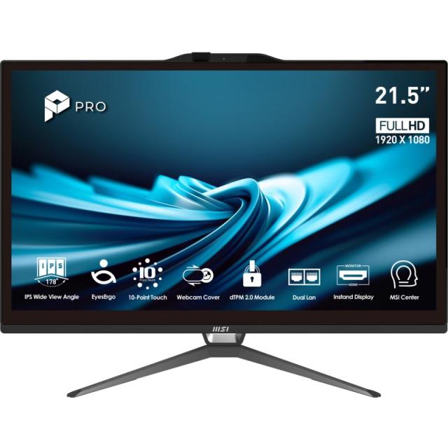 MSI - Pro AP222T 14M-490EU Intel® Core™ i3 i3-14100 54,6 cm (21.5") 1920 x 1080 Pixeles Pantalla táctil PC todo en uno 8 GB DDR4