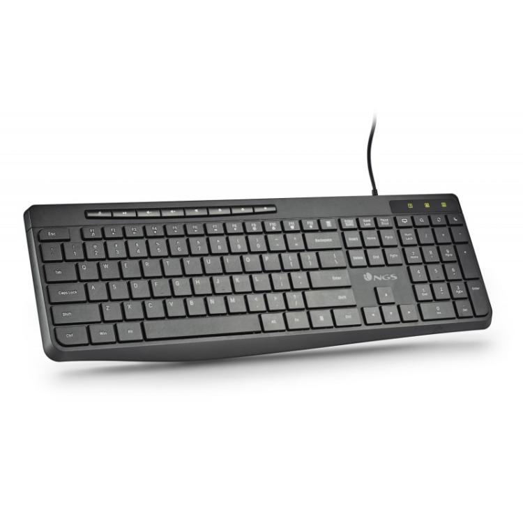 NGS - SPECTRA (QUERTY, ES) teclado Hogar / Oficina USB QWERTY Español Negro