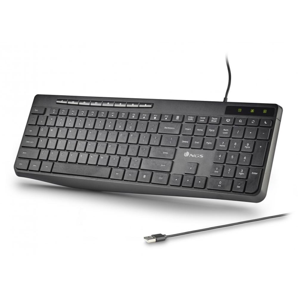 NGS - SPECTRA (QUERTY, ES) teclado Hogar / Oficina USB QWERTY Español Negro