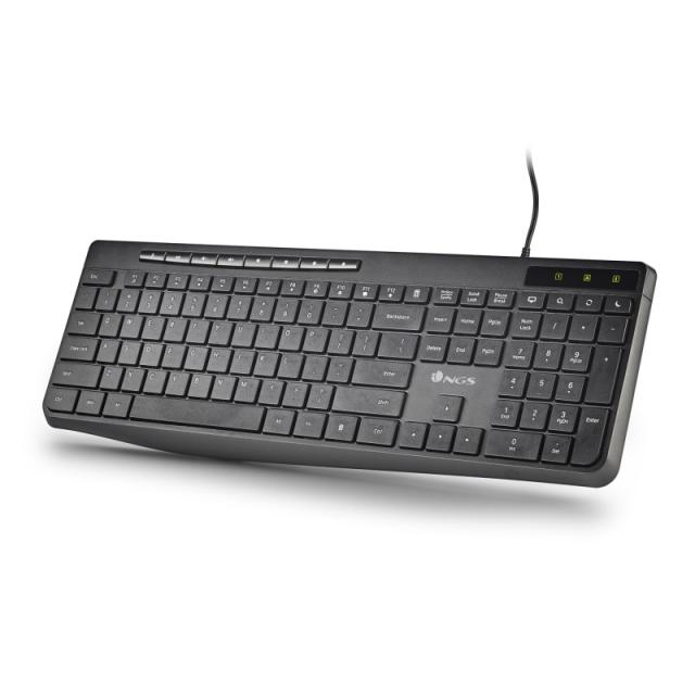 NGS - SPECTRA (QUERTY, ES) teclado Hogar / Oficina USB QWERTY Español Negro