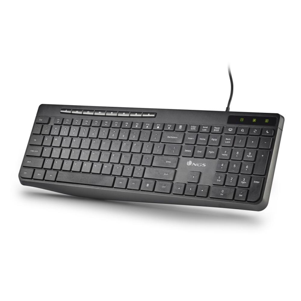 NGS - SPECTRA (QUERTY, ES) teclado Hogar / Oficina USB QWERTY Español Negro
