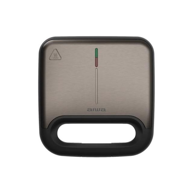 Aiwa - TETSU sandwichera 750 W Acero inoxidable, Negro