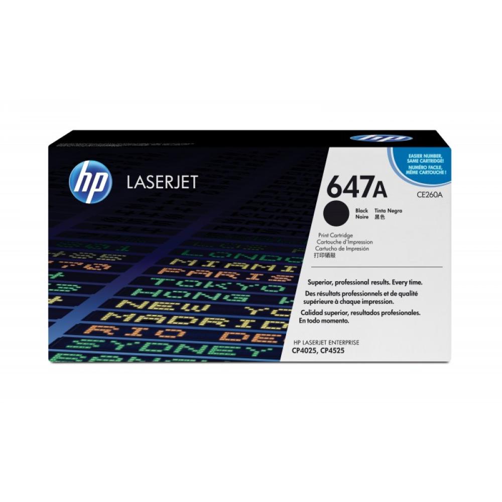 HP - Cartucho de tóner original LaserJet 647A negro