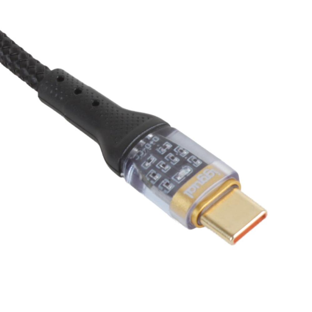 iggual - Cable tipo C a tipo C 3A 1 metro trenzado LED