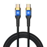 iggual - Cable tipo C a tipo C 3A 1 metro trenzado LED