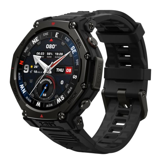 Amazfit - T-rex 3 Pro 3,35 cm (1.32") AMOLED 44 mm Digital 466 x 466 Pixeles Pantalla táctil Negro Wifi GPS (satélite)