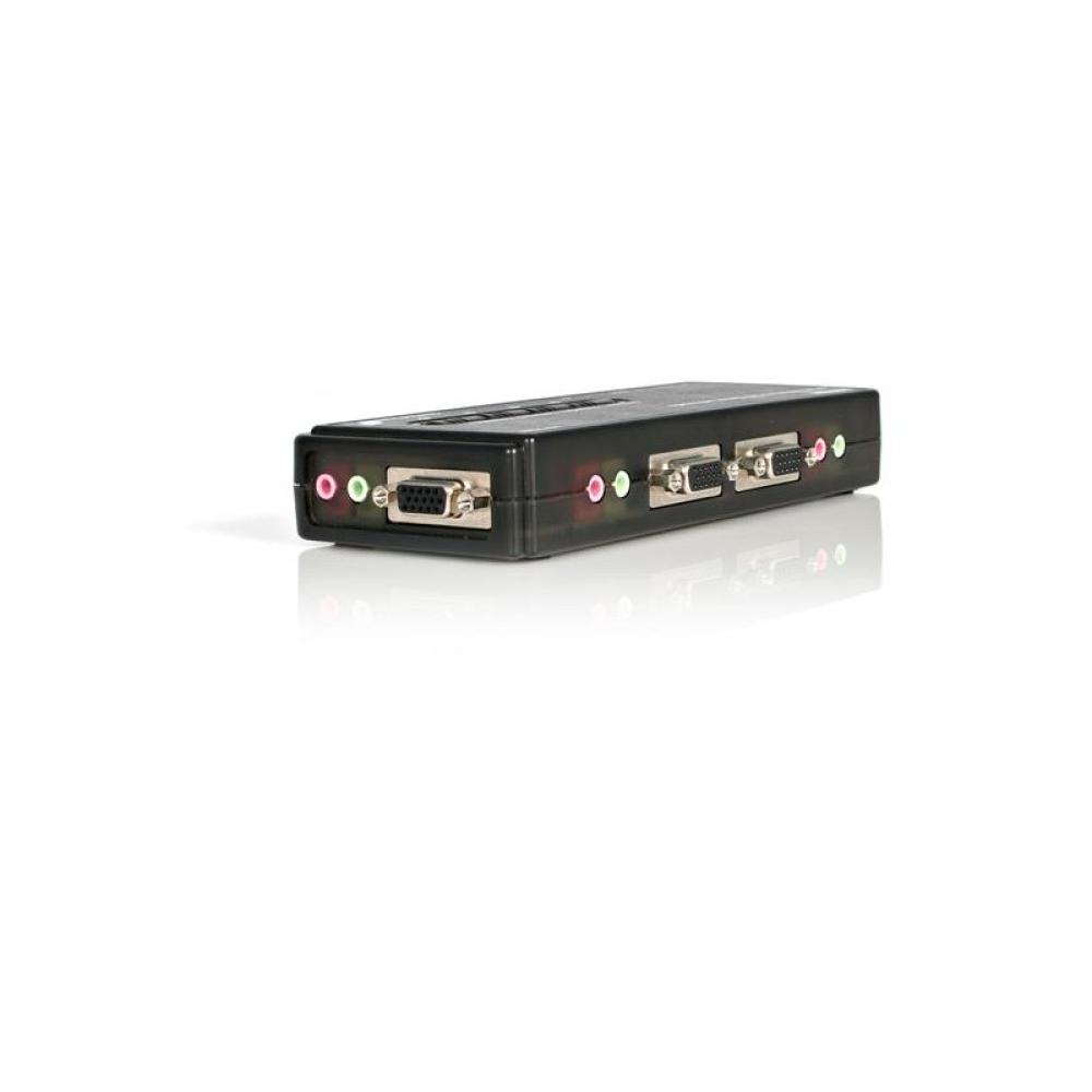 StarTech.com - Juego de Conmutador Switch KVM 4 Puertos Vídeo VGA USB 2.0 con Cables y Audio