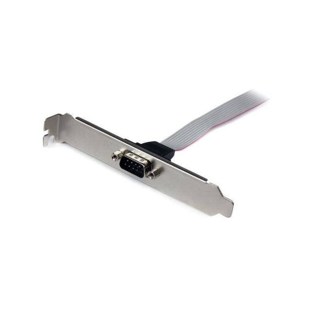 StarTech.com - Adaptador de 40cm de Header Bracket Serie DB9 RS232 a IDC 10 Pines para Placa Base - Cabezal Serial