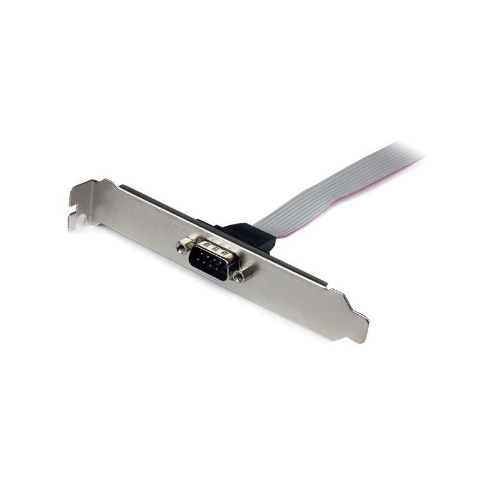 StarTech.com - Adaptador de 40cm de Header Bracket Serie DB9 RS232 a IDC 10 Pines para Placa Base - Cabezal Serial