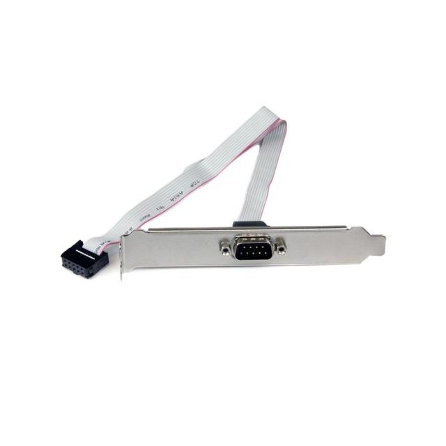 StarTech.com - Adaptador de 40cm de Header Bracket Serie DB9 RS232 a IDC 10 Pines para Placa Base - Cabezal Serial