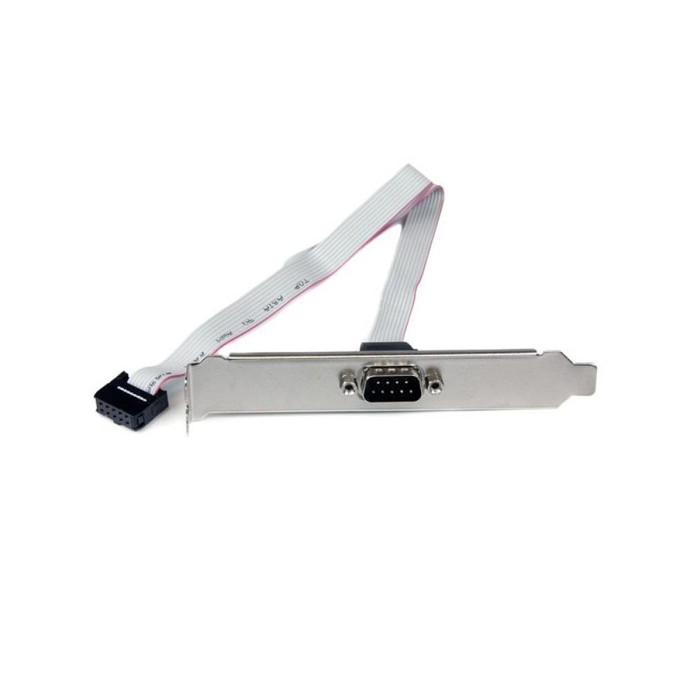StarTech.com - Adaptador de 40cm de Header Bracket Serie DB9 RS232 a IDC 10 Pines para Placa Base - Cabezal Serial
