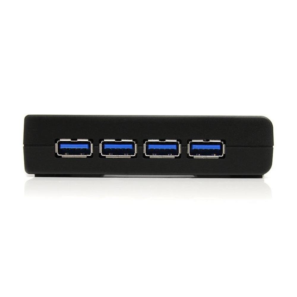 StarTech.com - Adaptador Concentrador Hub Ladrón USB 3.0 Super Speed 4 Puertos Salidas PC Mac - Negro