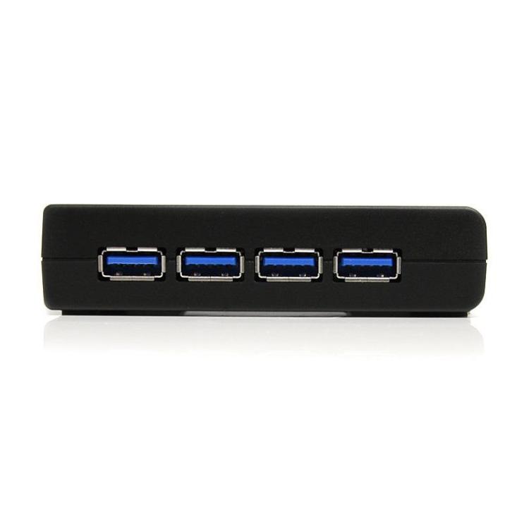 StarTech.com - Adaptador Concentrador Hub Ladrón USB 3.0 Super Speed 4 Puertos Salidas PC Mac - Negro