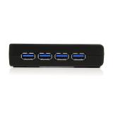 StarTech.com - Adaptador Concentrador Hub Ladrón USB 3.0 Super Speed 4 Puertos Salidas PC Mac - Negro