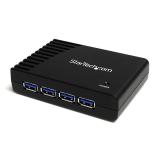 StarTech.com - Adaptador Concentrador Hub Ladrón USB 3.0 Super Speed 4 Puertos Salidas PC Mac - Negro