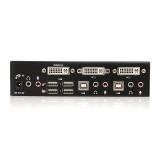 StarTech.com - Conmutador Switch KVM - 2 puertos USB 2.0 - Audio Vídeo DVI