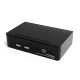 StarTech.com - Conmutador Switch KVM - 2 puertos USB 2.0 - Audio Vídeo DVI