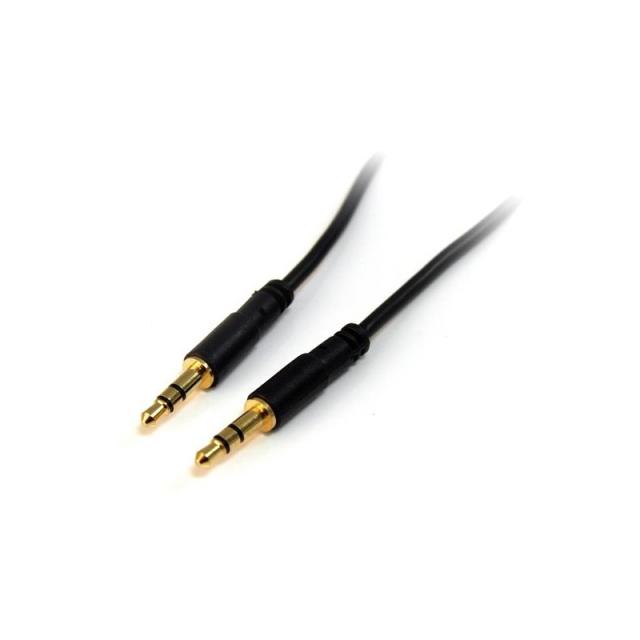 StarTech.com - Cable Delgado de 91cm de Audio Estéreo Conector Mini Jack 3,5mm - Plug TRRS - Macho a Macho