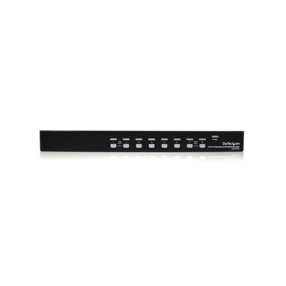 StarTech.com - Conmutador Switch KVM 8 Puertos de Vídeo DVI USB 2.0 USB B - 1U Rack Estante