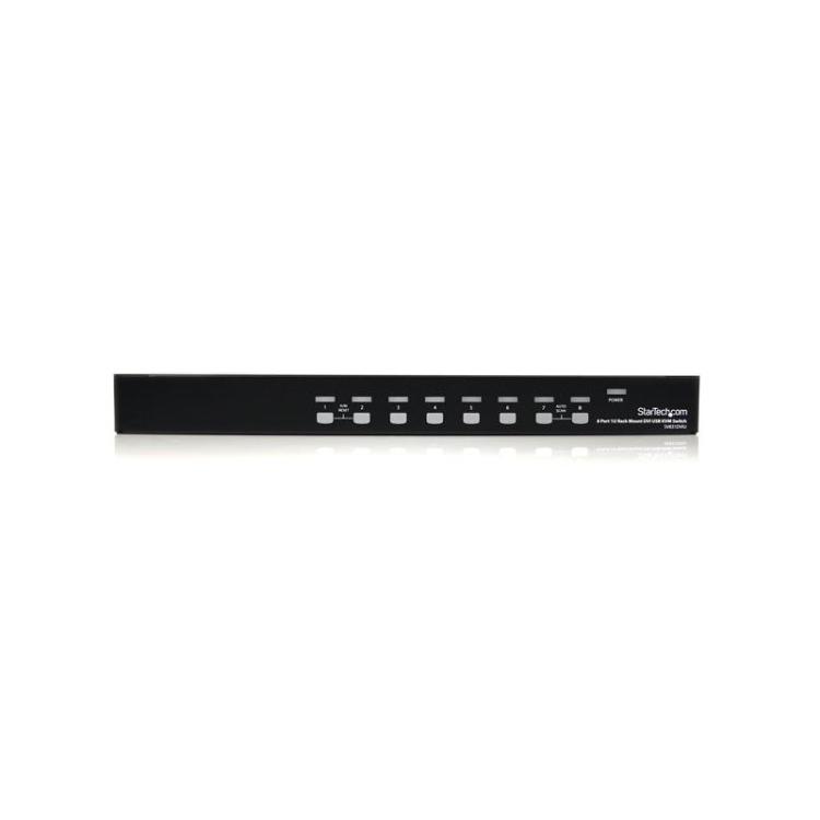 StarTech.com - Conmutador Switch KVM 8 Puertos de Vídeo DVI USB 2.0 USB B - 1U Rack Estante