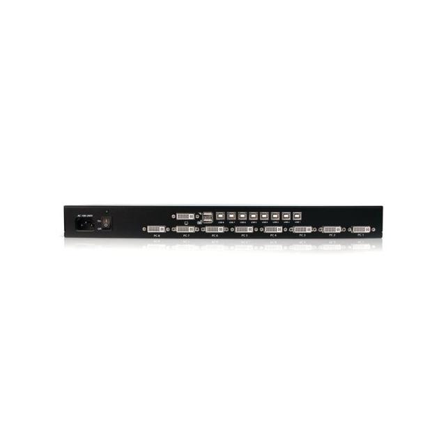 StarTech.com - Conmutador Switch KVM 8 Puertos de Vídeo DVI USB 2.0 USB B - 1U Rack Estante