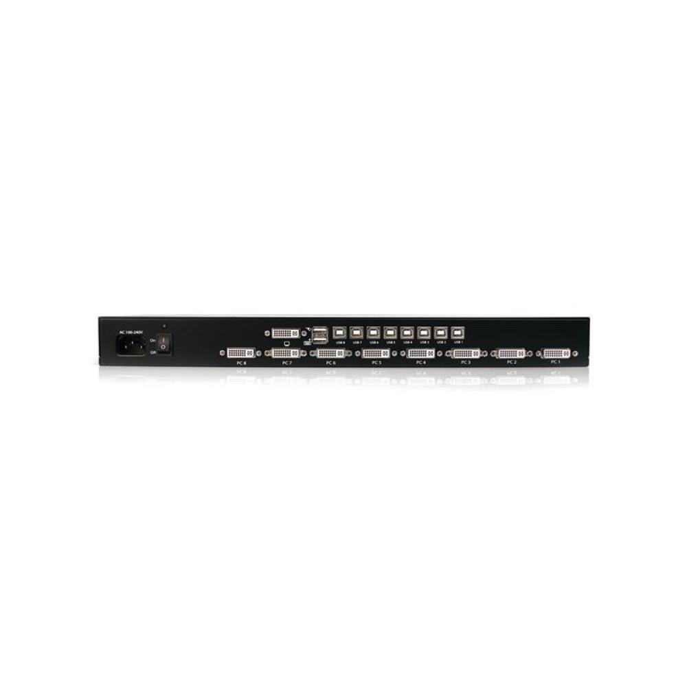 StarTech.com - Conmutador Switch KVM 8 Puertos de Vídeo DVI USB 2.0 USB B - 1U Rack Estante