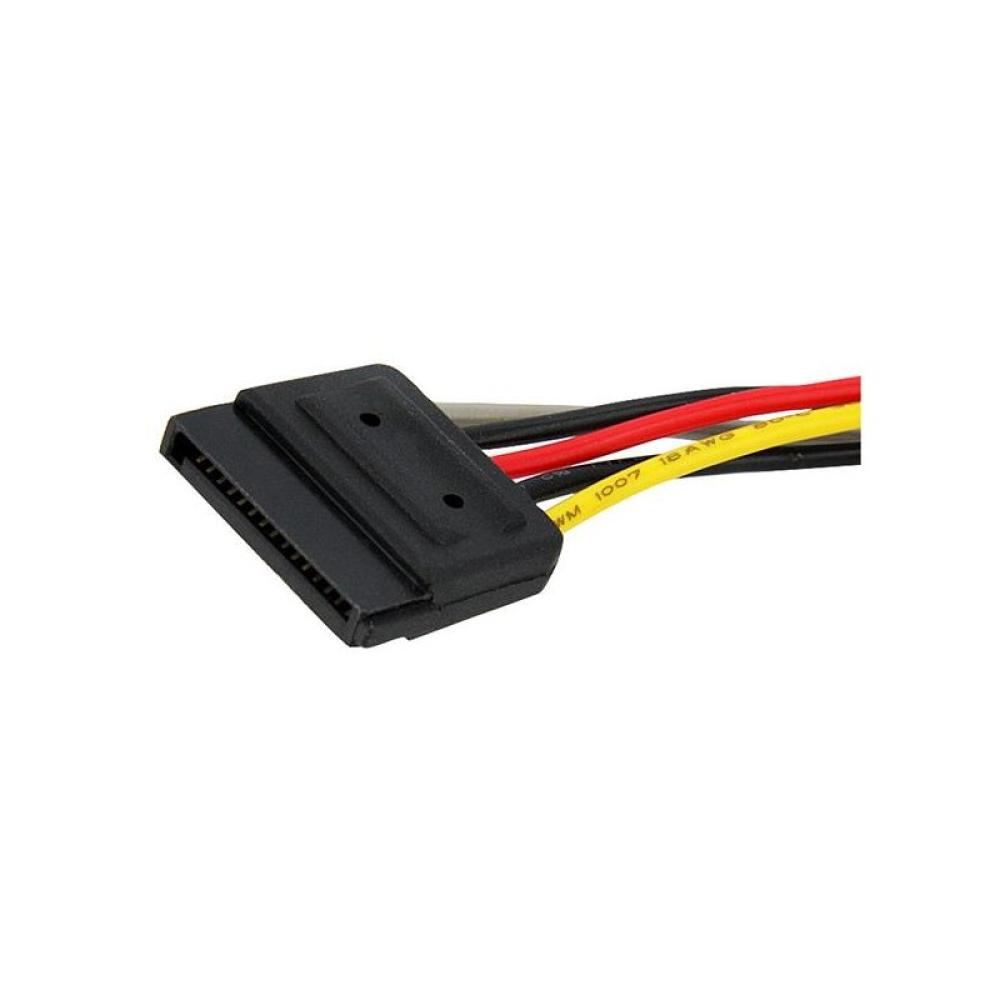 StarTech.com - Cable Adaptador Bifurcador Divisor Splitter de Alimentación SATA de 0,15m - 2x Hembra