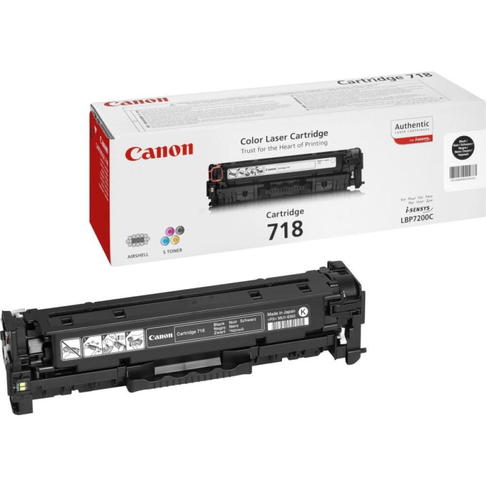 Canon - CRG-718 Bk cartucho de tóner 1 pieza(s) Original Negro