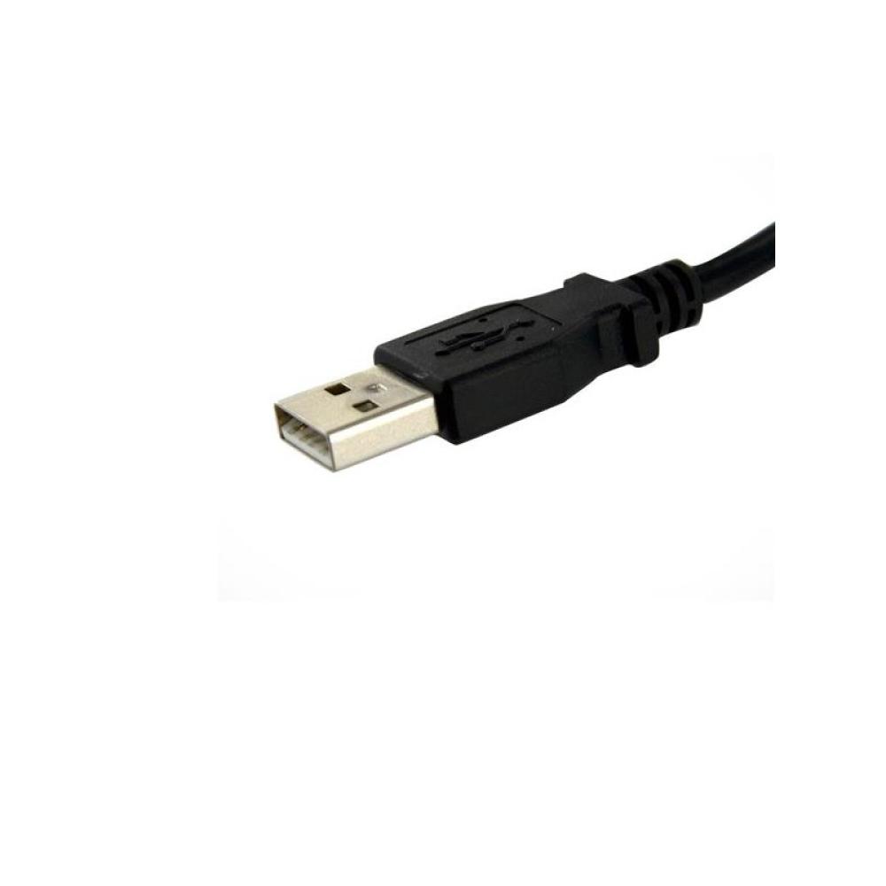 StarTech.com - Cable Alargador de 30cm USB 2.0 para Montar Empotrar en Panel - Extensor Macho a Hembra USB A - Negro
