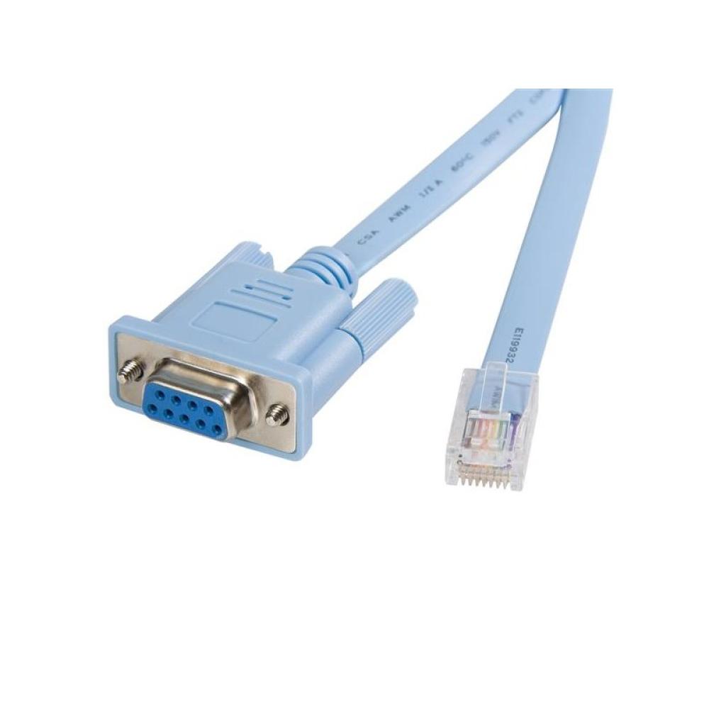 StarTech.com - Cable 1,8m para Gestión de Router Consola Cisco RJ45 a Serie DB9 - Rollover - Macho a Hembra