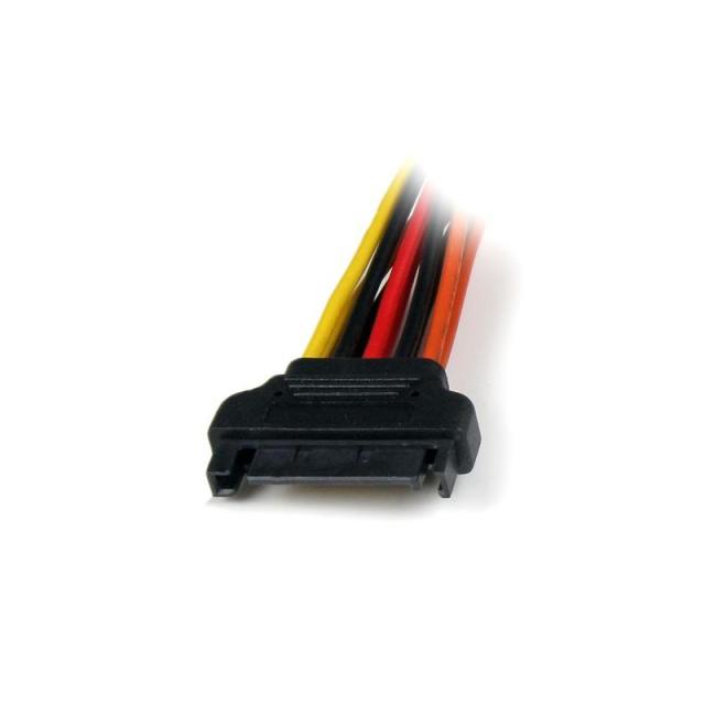 StarTech.com - Cable 0,15m Adaptador Bifurcador Divisor Splitter Alimentación SATA Latching Cierre Pestillo - 2x Hembra