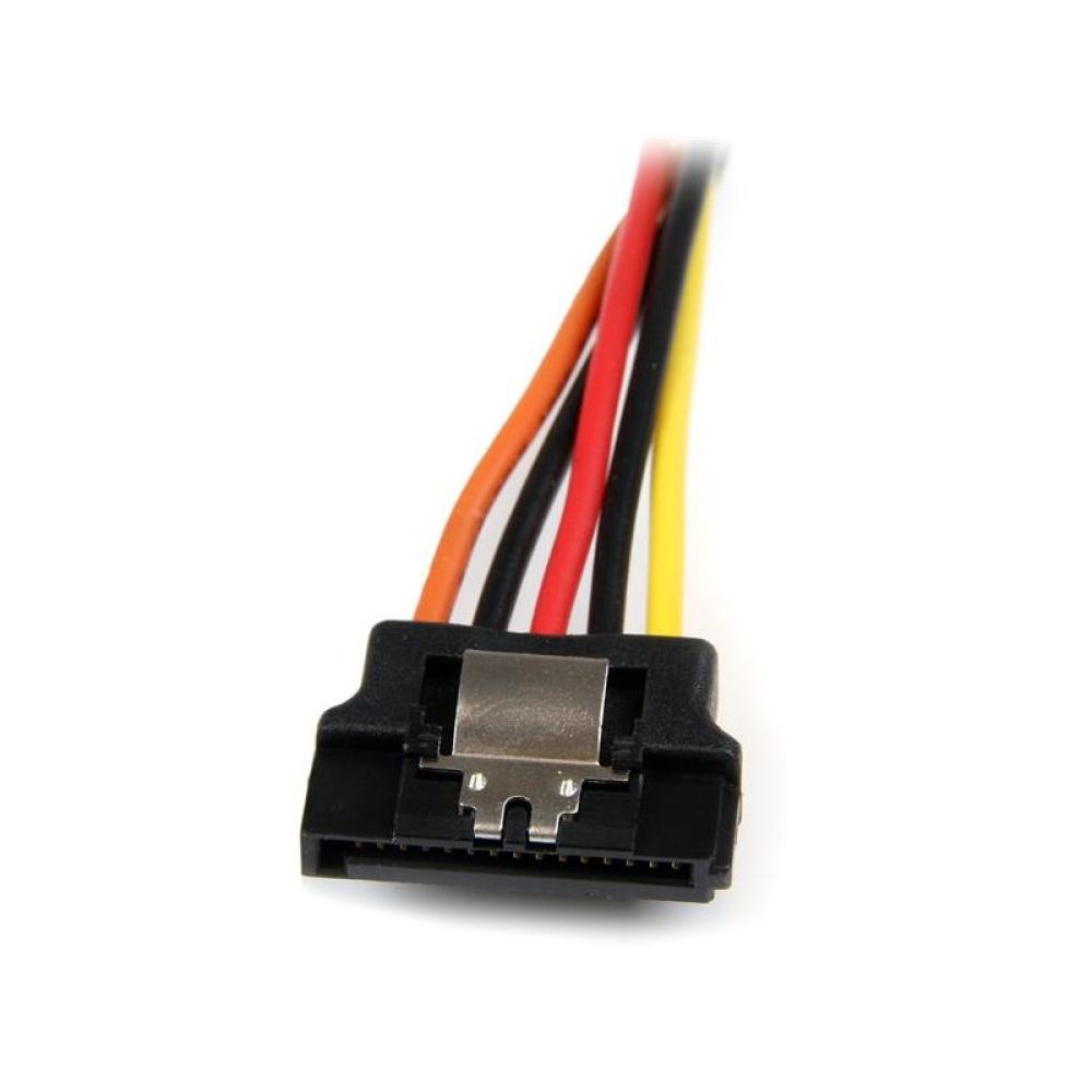 StarTech.com - Cable 0,15m Adaptador Bifurcador Divisor Splitter Alimentación SATA Latching Cierre Pestillo - 2x Hembra