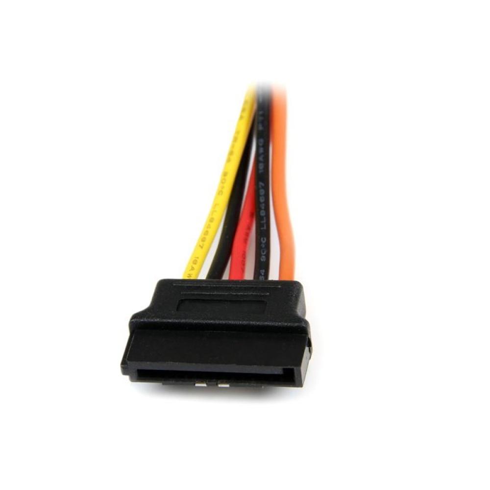 StarTech.com - Cable 0,15m Adaptador Bifurcador Divisor Splitter Alimentación SATA Latching Cierre Pestillo - 2x Hembra