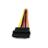 StarTech.com - Cable 0,15m Adaptador Bifurcador Divisor Splitter Alimentación SATA Latching Cierre Pestillo - 2x Hembra
