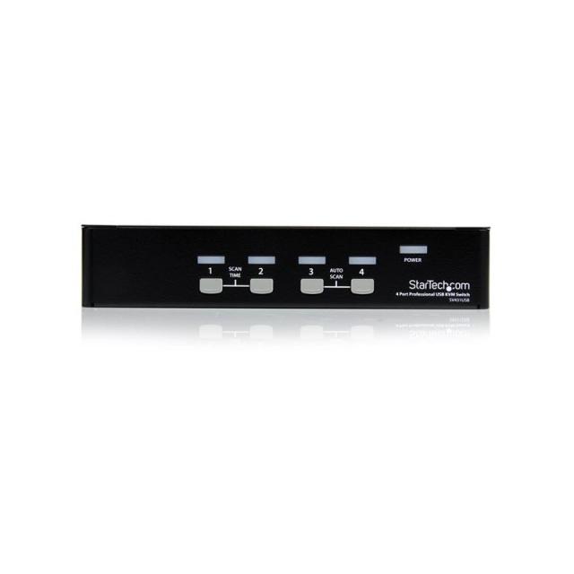 StarTech.com - Conmutador Switch Profesional KVM 4 Puertos Vídeo VGA - USB - Hasta 1920x1440