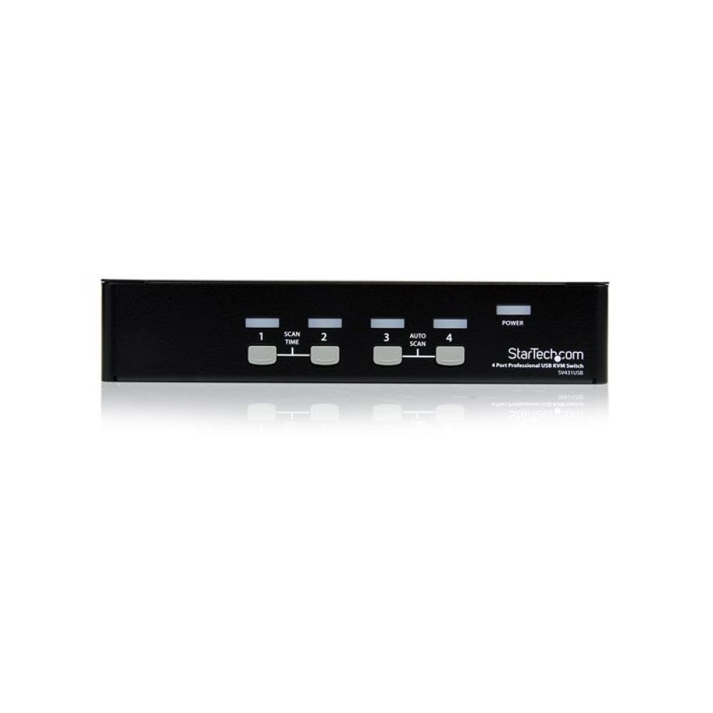 StarTech.com - Conmutador Switch Profesional KVM 4 Puertos Vídeo VGA - USB - Hasta 1920x1440
