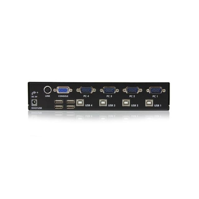 StarTech.com - Conmutador Switch Profesional KVM 4 Puertos Vídeo VGA - USB - Hasta 1920x1440