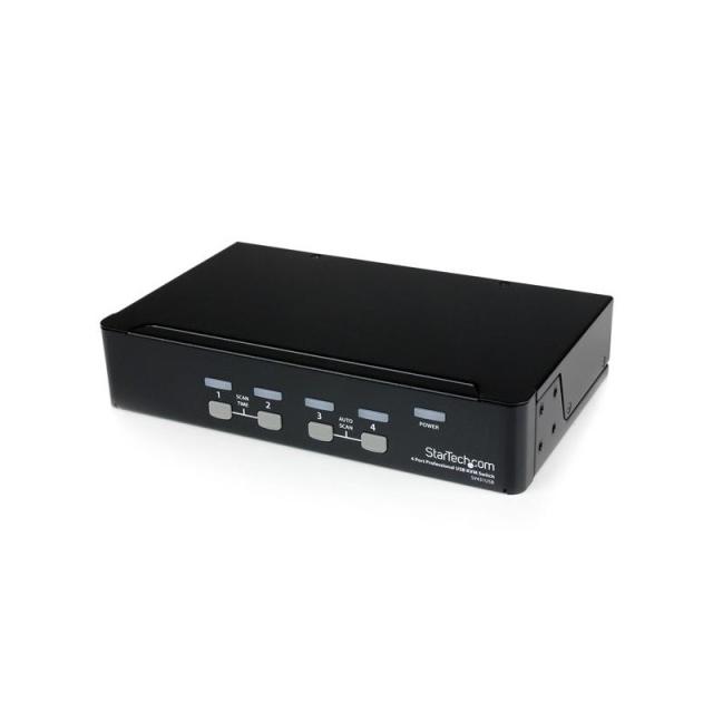 StarTech.com - Conmutador Switch Profesional KVM 4 Puertos Vídeo VGA - USB - Hasta 1920x1440