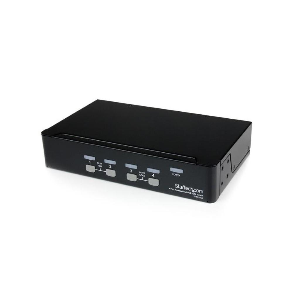 StarTech.com - Conmutador Switch Profesional KVM 4 Puertos Vídeo VGA - USB - Hasta 1920x1440