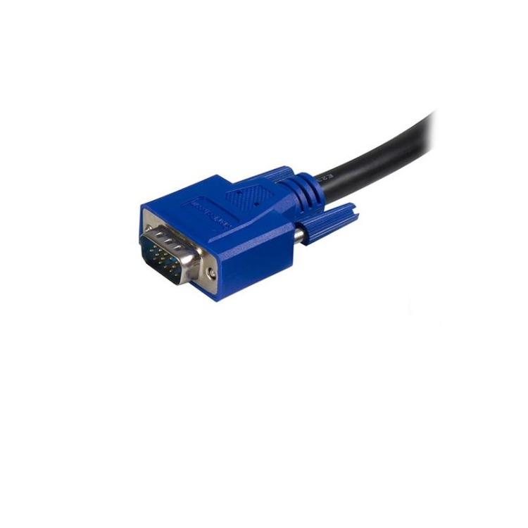 StarTech.com - Cable KVM de 1,8m Todo en Uno VGA USB A USB B HD15 - 6ft Pies 2 en 1