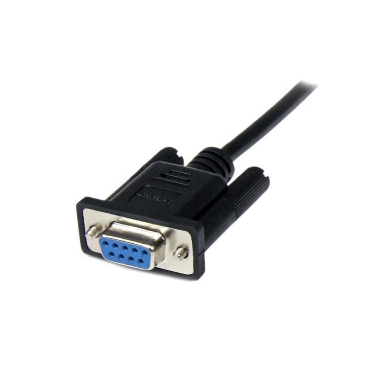 StarTech.com - Cable 2m Módem Nulo Null Serie Serial DB9 Hembra a Macho - Negro