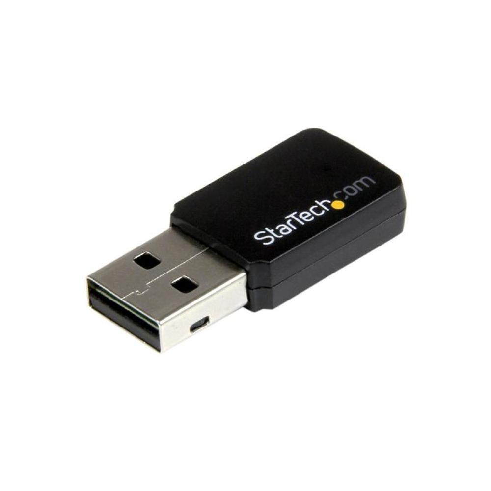 StarTech.com - Mini Adaptador de Red USB 2.0 Inalámbrico Wireless-AC de Banda Doble AC600 - Wifi 802.11ac 1T1R