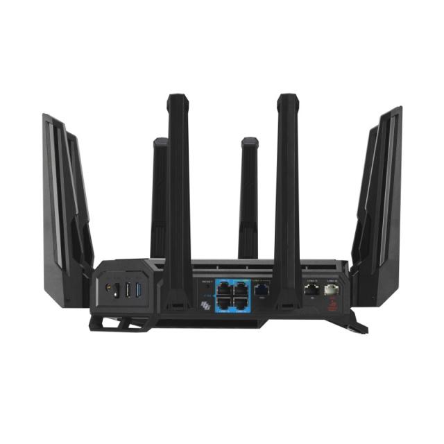ASUS - ROG Rapture GT-BE98 router inalámbrico 10 Gigabit Ethernet Quad-band (2.4 GHz / 5 GHz-1 / 5 GHz-2 / 6 GHz) Negro