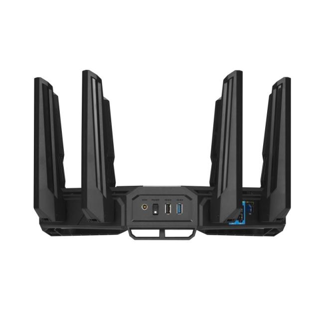 ASUS - ROG Rapture GT-BE98 router inalámbrico 10 Gigabit Ethernet Quad-band (2.4 GHz / 5 GHz-1 / 5 GHz-2 / 6 GHz) Negro