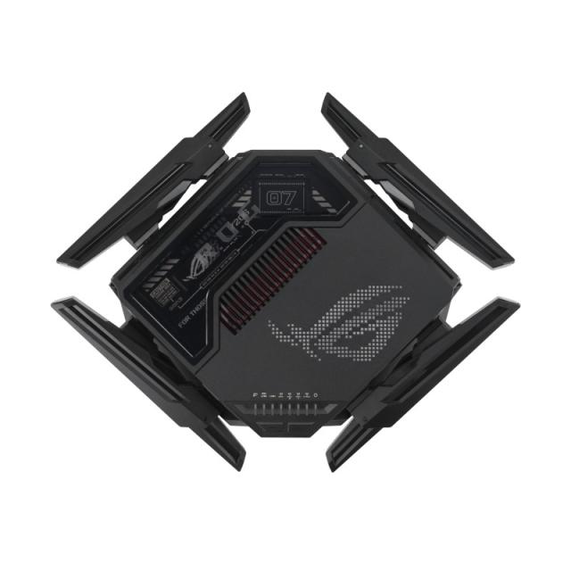 ASUS - ROG Rapture GT-BE98 router inalámbrico 10 Gigabit Ethernet Quad-band (2.4 GHz / 5 GHz-1 / 5 GHz-2 / 6 GHz) Negro