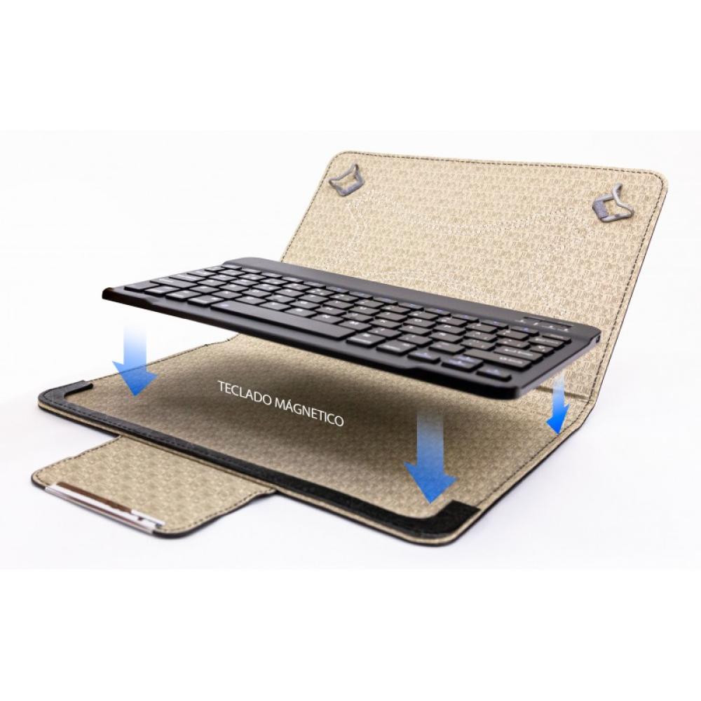 TALIUS - TAL-CV3007BLK funda para tablet 25,4 cm (10") Funda delantera Negro