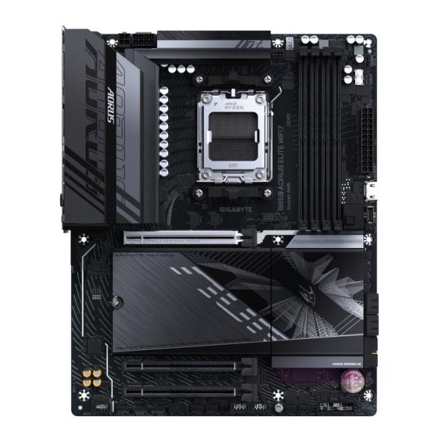 GIGABYTE - B850 AORUS ELITE WIFI7 Placa Base - Procesadores AMD Ryzen Serie 9000, VRM digital de 14+2+2 fases, hasta 8200MHz DDR
